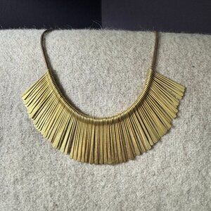 ZARA  Gold tone fringe necklace- Adjustable length